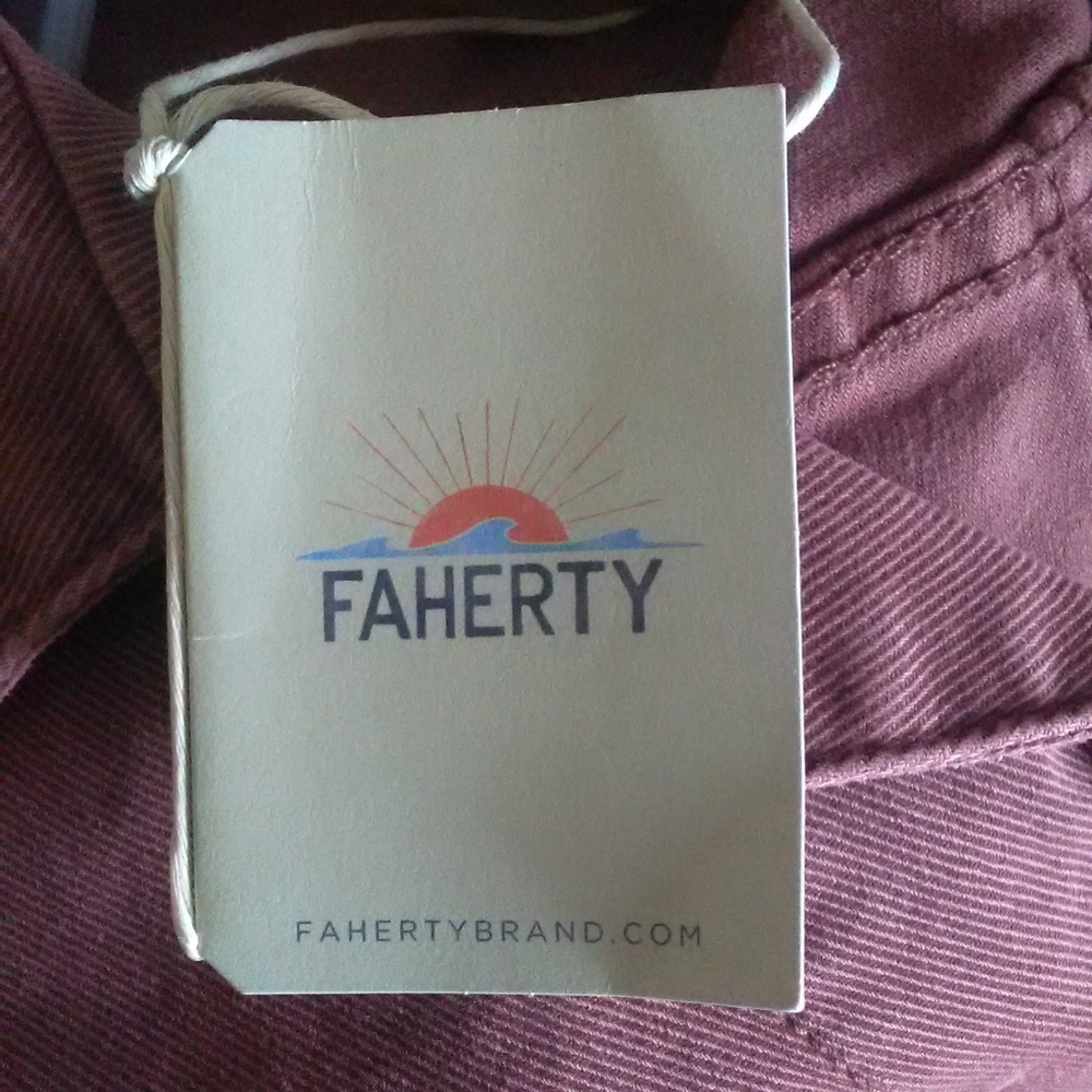 BNWT ORGANIC DENIM JUMPSUIT BY FAHERTY DYED MAROON ZIP/ BUTTON (XS & M AVAIL.) - Picture 12 of 14
